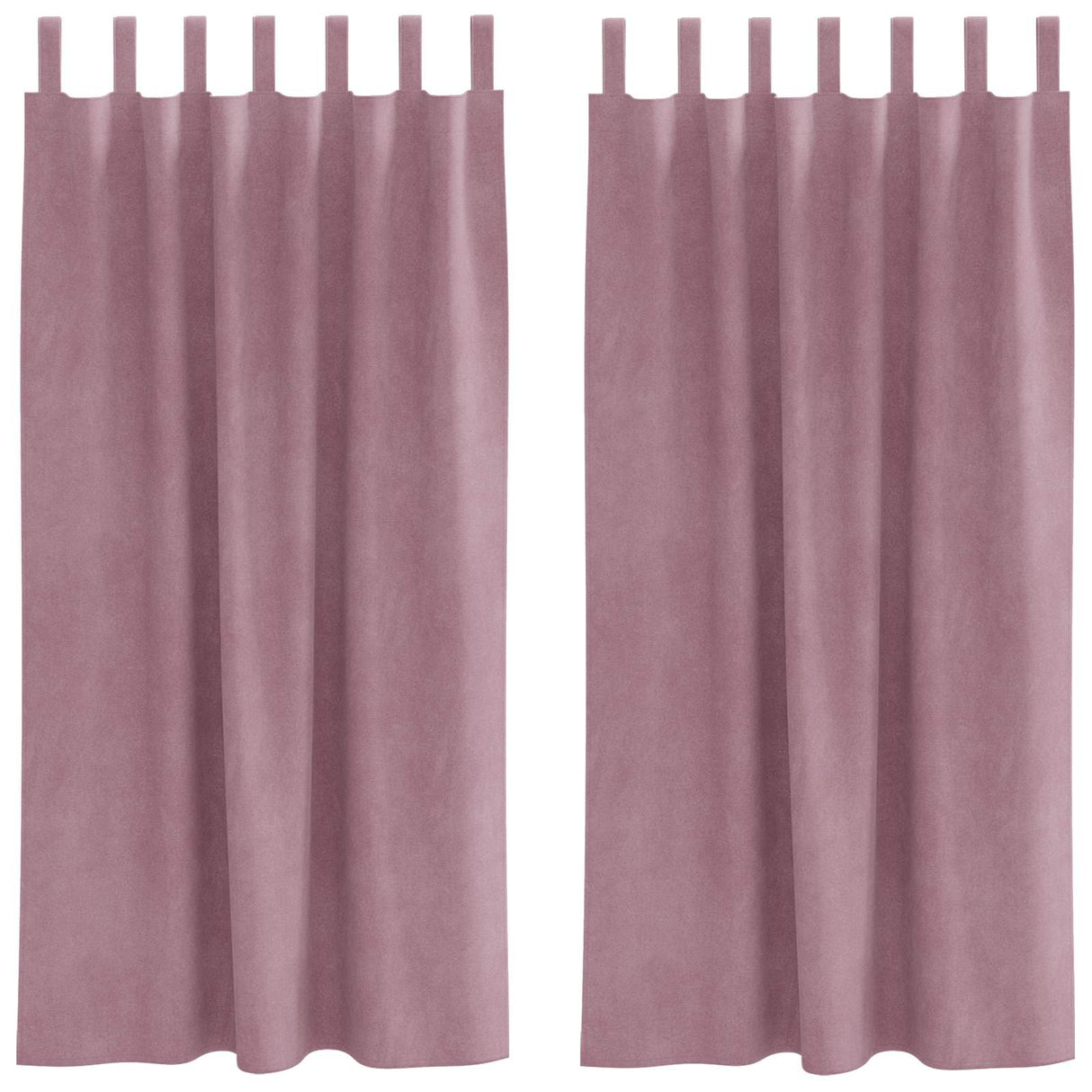 Vidaxl verduisterende gordijnen 2 pcs donkerroze 140 x 175 cm fluweel