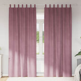 Vidaxl verduisterende gordijnen 2 pcs donkerroze 140 x 260 cm fluweel