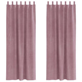 Vidaxl verduisterende gordijnen 2 pcs donkerroze 140 x 260 cm fluweel