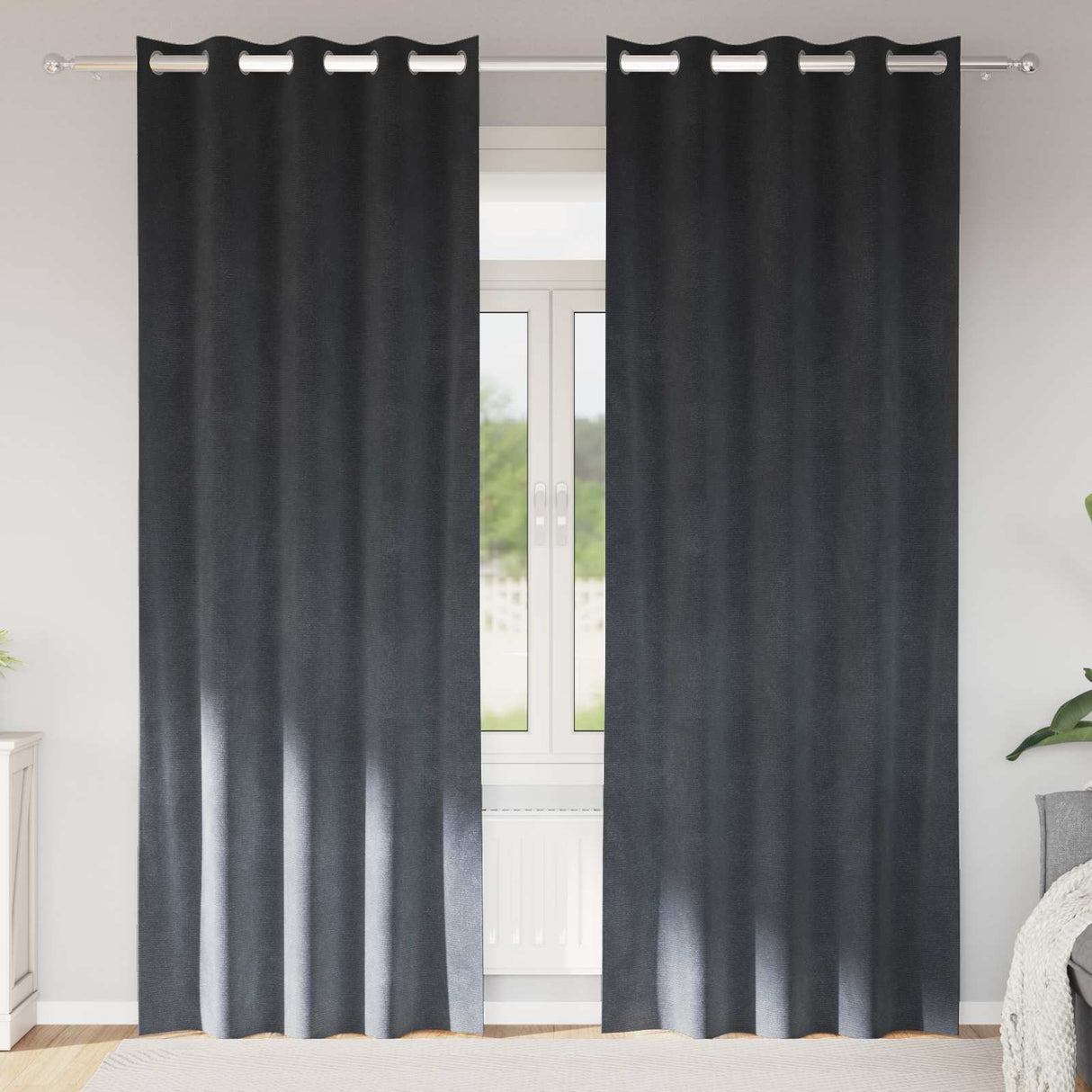 Vidaxl verduisterende gordijnen 2 pcs lichtgrijs 140 x 245 cm fluweel