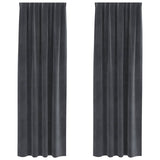 Vidaxl verduisterende gordijnen 2 pcs lichtgrijs 140 x 225 cm fluweel
