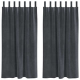 Vidaxl verduisterende gordijnen 2 pcs lichtgrijs 140 x 175 cm fluweel