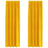Vidaxl verduisterende gordijnen 2 pcs mosterdgeel 140 x 225 cm fluweel