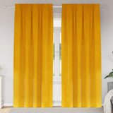 Vidaxl verduisterende gordijnen 2 pcs mosterdgeel 140 x 245 cm fluweel