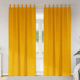 Vidaxl verduisterende gordijnen 2 pcs mosterdgeel 140 x 245 cm fluweel