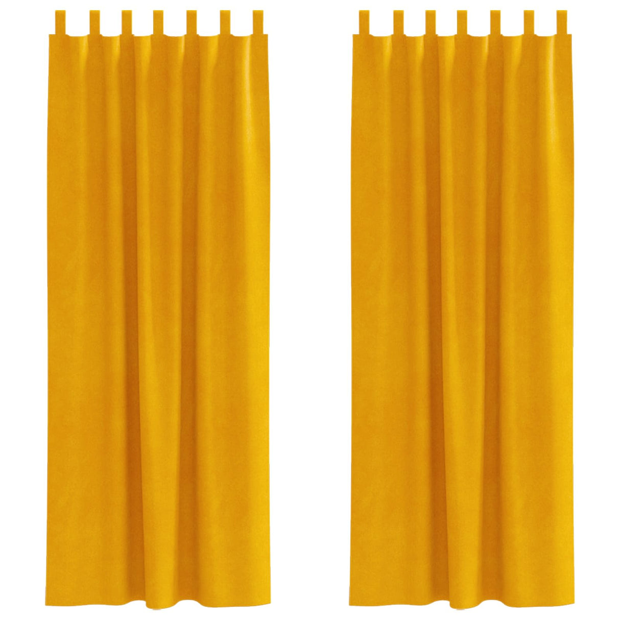 Vidaxl verduisterende gordijnen 2 pcs mosterdgeel 140 x 245 cm fluweel