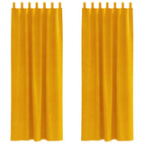 Vidaxl verduisterende gordijnen 2 pcs mosterdgeel 140 x 245 cm fluweel