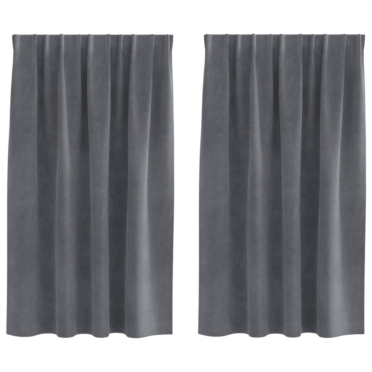 Vidaxl verduisterende gordijnen 2 pcs lichtgrijs 140 x 140 cm fluweel