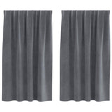 Vidaxl verduisterende gordijnen 2 pcs lichtgrijs 140 x 140 cm fluweel