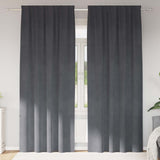Vidaxl verduisterende gordijnen 2 pcs lichtgrijs 140 x 225 cm fluweel