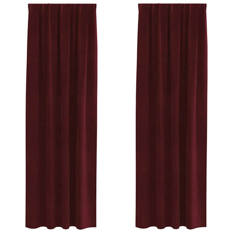 Vidaxl verduisterende gordijnen 2 pcs wijnrood 140 x 245 cm fluweel