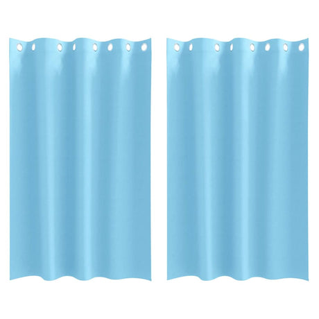 Vidaxl zwart-out gordijnen met ringen 2 pcs lichtblauw 175 x 140 cm