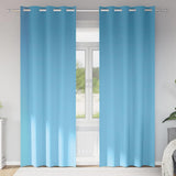 Vidaxl zwart-out gordijnen met ringen 2 pcs lichtblauw 260 x 140 cm