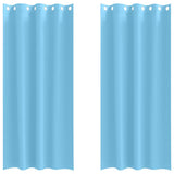 Vidaxl zwart-out gordijnen met ringen 2 pcs lichtblauw 260 x 140 cm