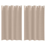 Vidaxl zwart-out gordijnen met ringen 2 pcs taupe 175 x 140 cm