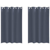 Vidaxl zwart-out gordijnen met ringen 2 pcs antraciet 175 x 140 cm