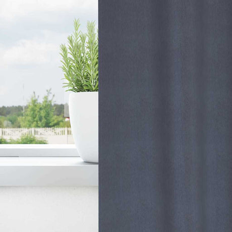 Vidaxl zwart-out gordijnen met ringen 2 pcs antraciet 245 x 140 cm