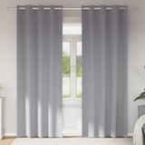 Vidaxl zwart-out gordijnen met ringen 2 pcs lichtgrijs 260 x 140 cm