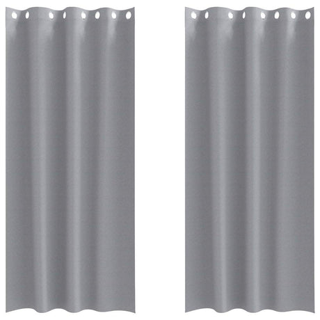 Vidaxl zwart-out gordijnen met ringen 2 pcs lichtgrijs 260 x 140 cm