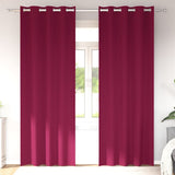 Vidaxl zwart-out gordijnen met ringen 2 pcs wijnrood 260 x 140 cm