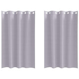 Vidaxl zwart-out gordijnen met ringen 2 pcs metaalgrijs 175 x 140 cm