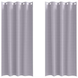 Vidaxl zwart-out gordijnen met ringen 2 pcs metaalgrijs 225 x 140 cm