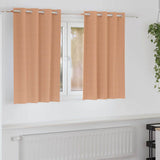 Vidaxl zwart-out gordijnen met ringen 2 pcs licht bruin 140 x 140 cm
