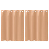 Vidaxl zwart-out gordijnen met ringen 2 pcs licht bruin 140 x 140 cm
