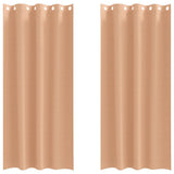 Vidaxl zwart-out gordijnen met ringen 2 pcs licht bruin 225 x 140 cm