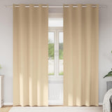 Vidaxl zwart-out gordijnen met ringen 2 pcs crème 245 x 140 cm