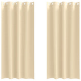 Vidaxl zwart-out gordijnen met ringen 2 pcs crème 260 x 140 cm