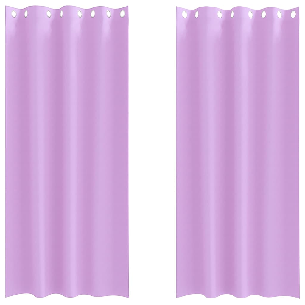 Vidaxl zwart-out gordijnen met ringen 2 pcs paars 225 x 140 cm