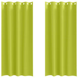Vidaxl zwart-out gordijnen met ringen 2 pcs groen 245 x 140 cm