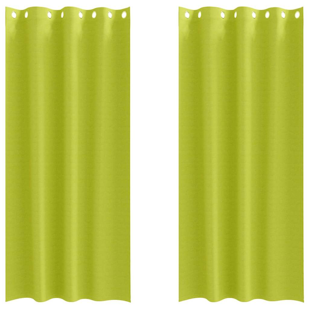 Vidaxl zwart-out gordijnen met ringen 2 pcs groen 260 x 140 cm