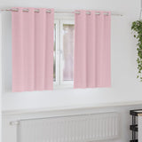 Vidaxl zwart-out gordijnen met ringen 2 pcs babyroze 140 x 140 cm