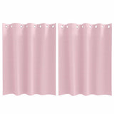 Vidaxl zwart-out gordijnen met ringen 2 pcs babyroze 140 x 140 cm