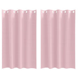 Vidaxl zwart-out gordijnen met ringen 2 pcs babyroze 175 x 140 cm
