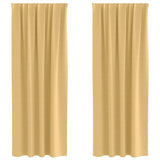 Vidaxl zwart-out gordijnen met ringen 2 pcs beige 225 x 140 cm