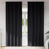 Vidaxl zwart-out gordijnen met ringen 2 pcs zwart 245 x 140 cm