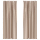Vidaxl zwart-out gordijnen met ringen 2 pcs taupe 245 x 140 cm