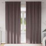 Vidaxl zwart-out gordijnen met ringen 2 pcs donkerbruin 225 x 140 cm