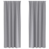 Vidaxl zwart-out gordijnen met ringen 2 pcs lichtgrijs 245 x 140 cm
