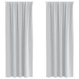 Vidaxl zwart-out gordijnen met ringen 2 pcs bleekgrijs 245 x 140 cm