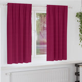 Vidaxl zwart-out gordijnen met ringen 2 pcs wijnrood 175 x 140 cm