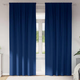 Vidaxl zwart-out gordijnen met ringen 2 pcs donkerblauw 245 x 140 cm