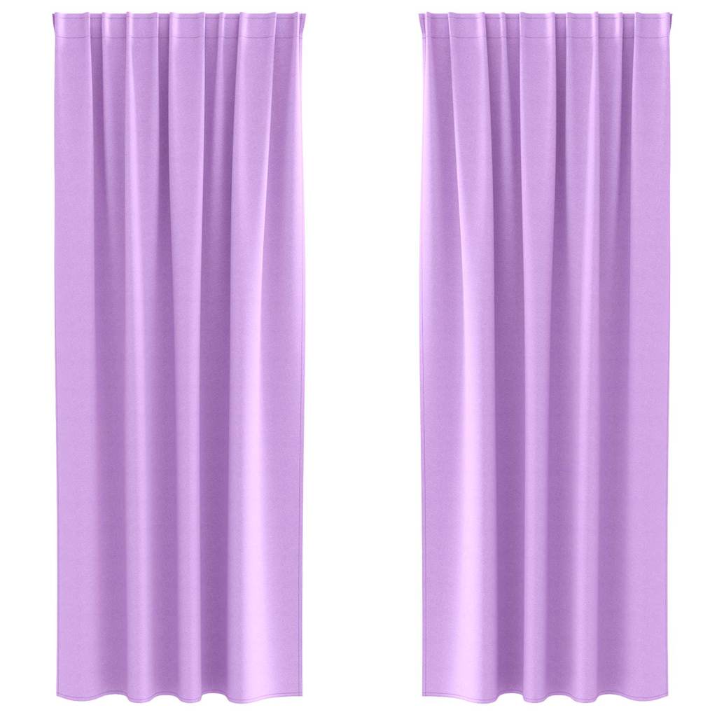 Vidaxl zwart-out gordijnen met ringen 2 pcs paars 225 x 140 cm