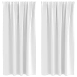 Vidaxl zwart-out gordijnen met ringen 2 pcs helder wit 175 x 140 cm