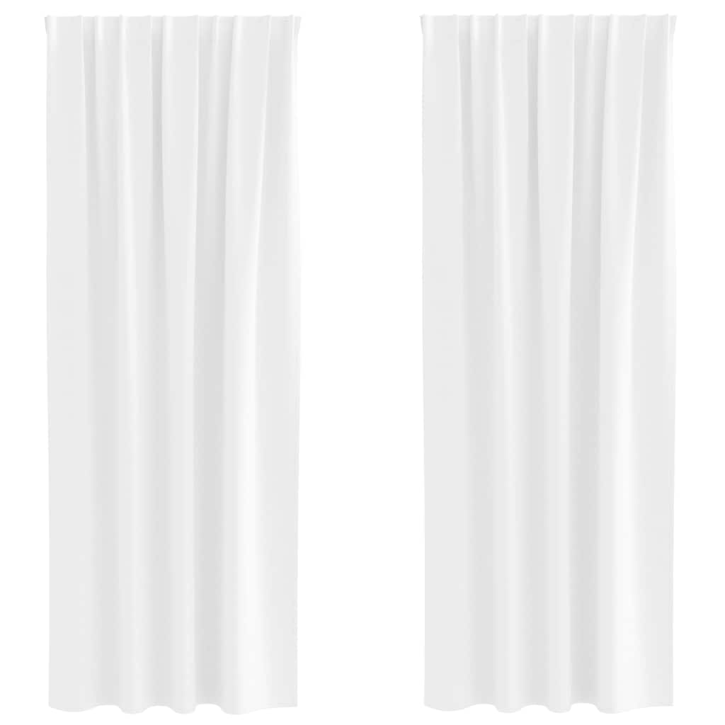Vidaxl zwart-out gordijnen met ringen 2 pcs puur wit 245 x 140 cm