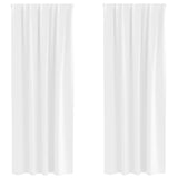 Vidaxl zwart-out gordijnen met ringen 2 pcs puur wit 245 x 140 cm