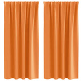 Vidaxl zwart-out gordijnen met ringen 2 pcs oranje 175 x 140 cm